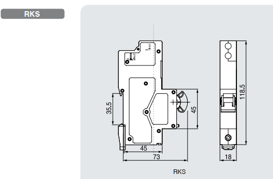 RCBO LS RKS 1P+N 6A 30mA 10kA - Thái Dương Electric